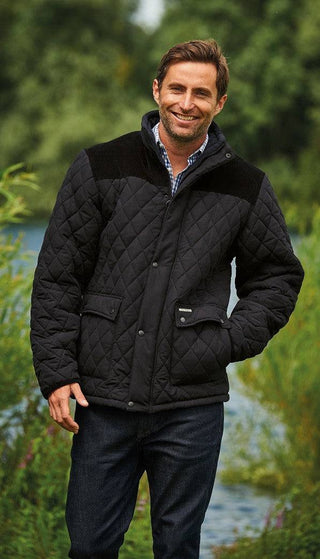 Champion Mens Lewis Padded Jacket-BLACK - Borderland Muff