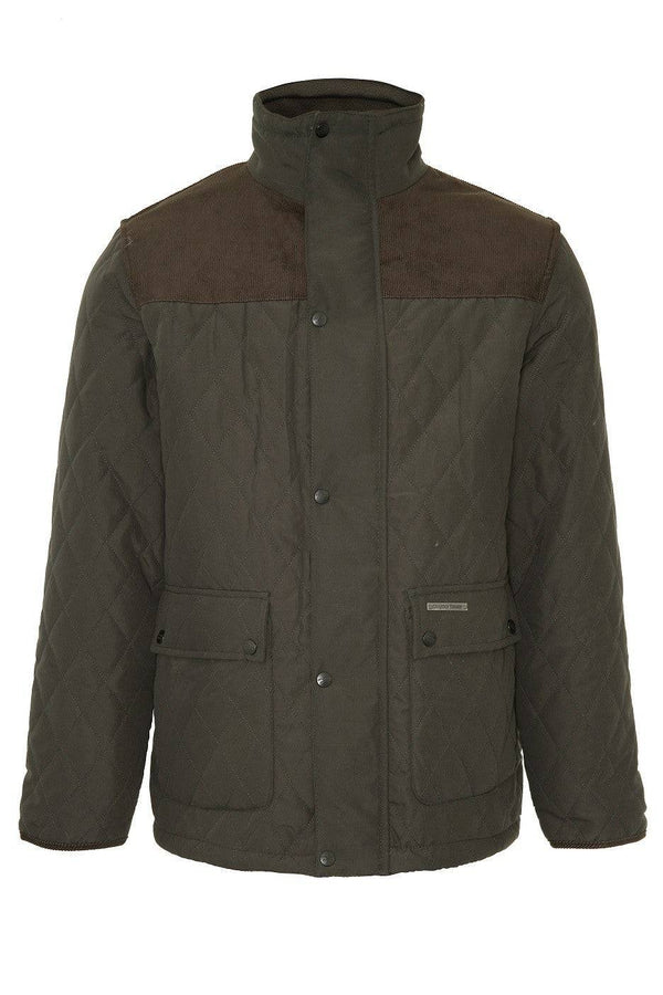 Champion Mens Lewis Padded Jacket-OLIVE - Borderland Muff