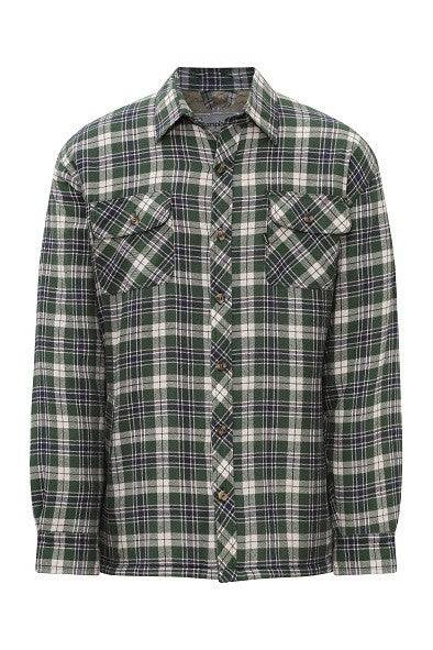 Champion Mens Pennine Fleece Lined Shirt-GREEN - Borderland Muff