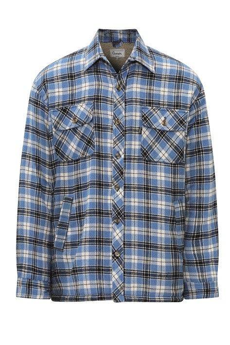 Champion Mens Pennine Fleece Lined Shirt-BLUE - Borderland Muff