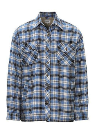 Champion Mens Pennine Fleece Lined Shirt-BLUE - Borderland Muff