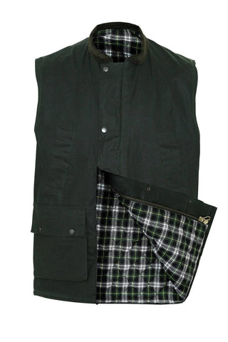 Champion Mens Lanark Wax Bodywarmer-GREEN - Borderland Muff