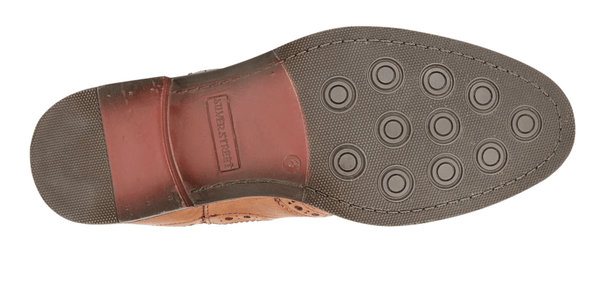 Roamers M143 Brogue Leather Slip on-TAN - Borderland Muff
