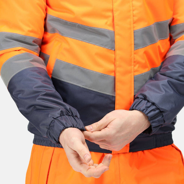 Regatta Pro Hi Vis Waterproof Bomber-HIVIZ ORANVY - Borderland Muff