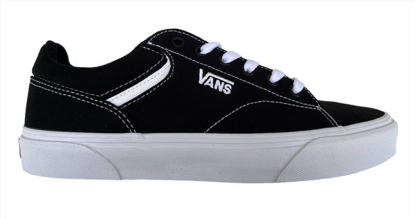 VANS Mens Seldan Canvas Black White-BLACK WHITE - Borderland Muff