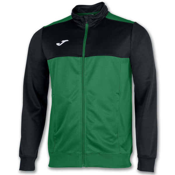 JOMA Kids Winner 2 Tone Full Zip Jacket-GREEN - Borderland Muff