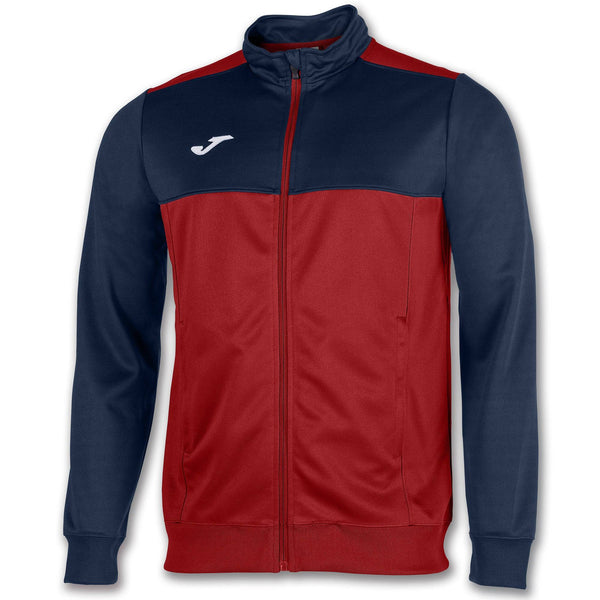 JOMA Kids Winner 2 Tone Full Zip Jacket-RED - Borderland Muff