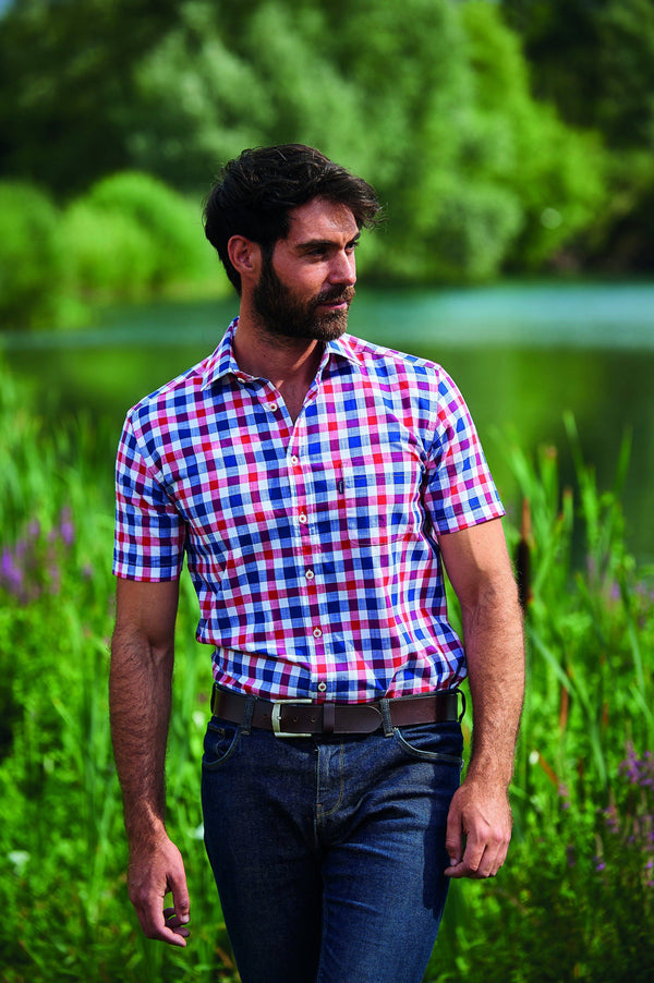 Champion Holkham Short Sleeve Shirt-RED - Borderland Muff