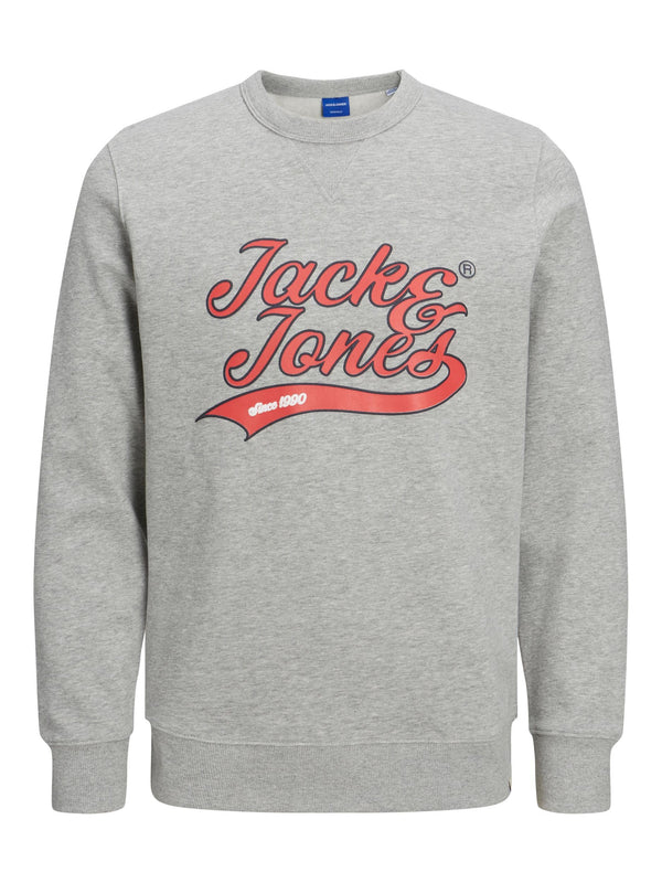 Jack & Jones Becks Crew-LT GREY MEL - Borderland Muff
