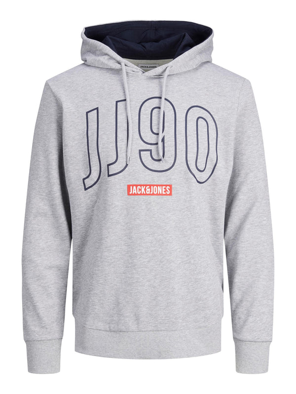Jack & Jones Collin Hoody-LT GREY MEL - Borderland Muff