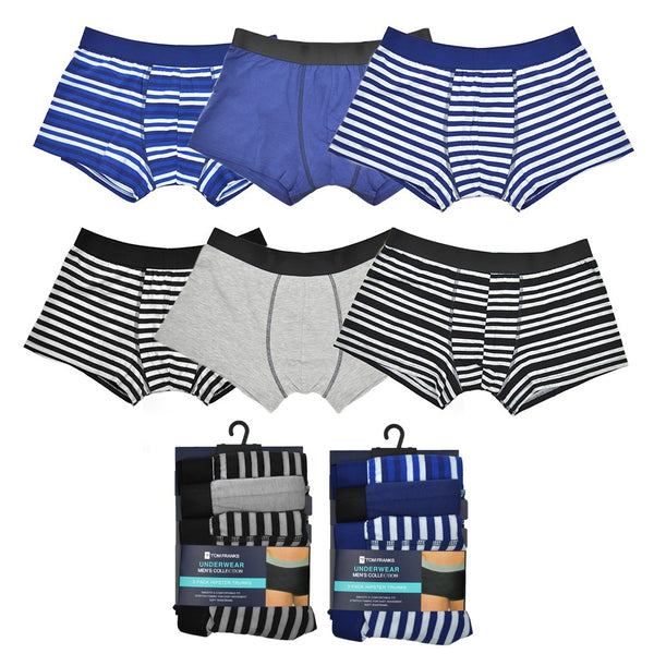Tom Franks 410A 3 Pack Hipster Trunks-GREY - Borderland Muff