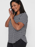 Only Carmakoma Carvica Short Sleeve Top-BLACK - Borderland Muff