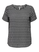 Only Carmakoma Carvica Short Sleeve Top-BLACK - Borderland Muff