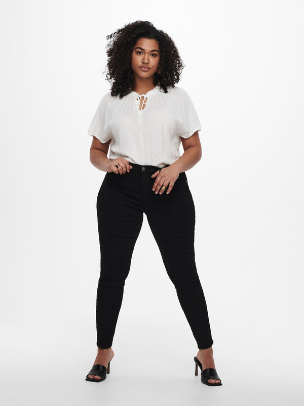Only Carmakoma Carstorm Push Up High Waist Curvy Jeans-BLACK - Borderland Muff