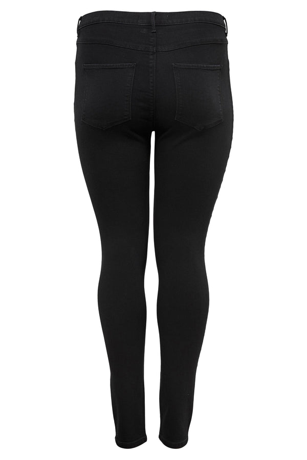 Only Carmakoma Carstorm Push Up High Waist Curvy Jeans-BLACK - Borderland Muff