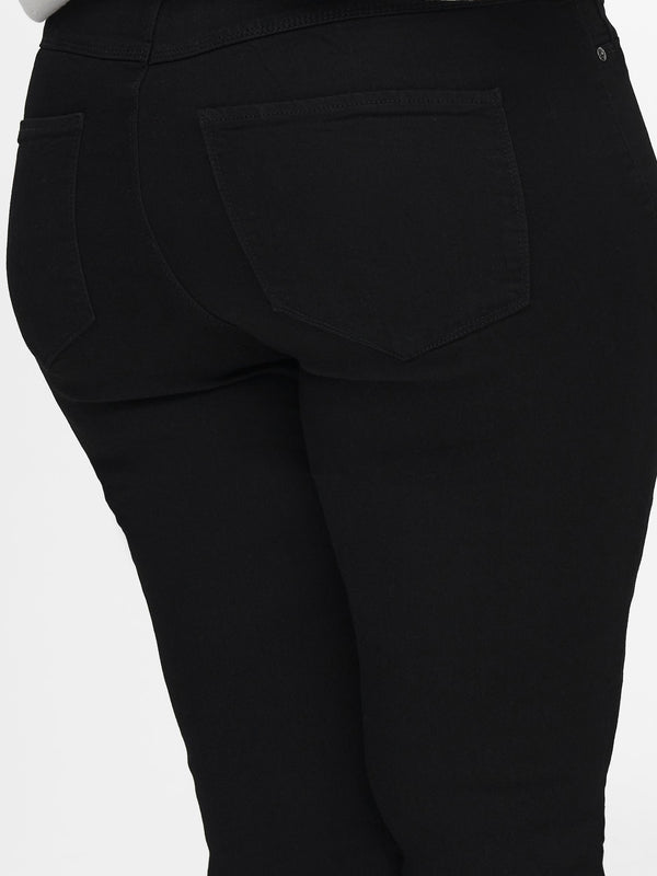 Only Carmakoma Carstorm Push Up High Waist Curvy Jeans-BLACK - Borderland Muff
