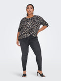 Only Carmakoma Caralba 3/4 Curvy Top-TAUPE - Borderland Muff
