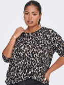 Only Carmakoma Caralba 3/4 Curvy Top-TAUPE - Borderland Muff