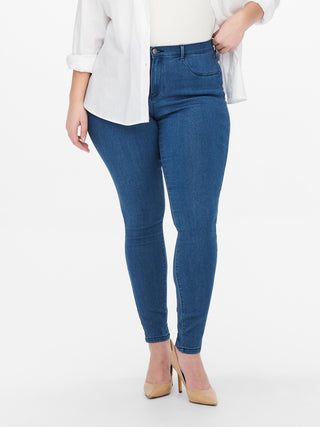 Only Carmakoma Carthunder Curvy Skinny Jeans-MEDIUM BLUE - Borderland Muff