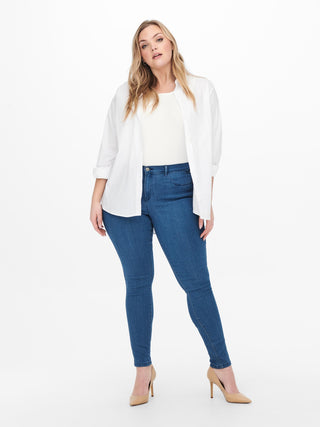 Only Carmakoma Carthunder Curvy Skinny Jeans-MEDIUM BLUE - Borderland Muff
