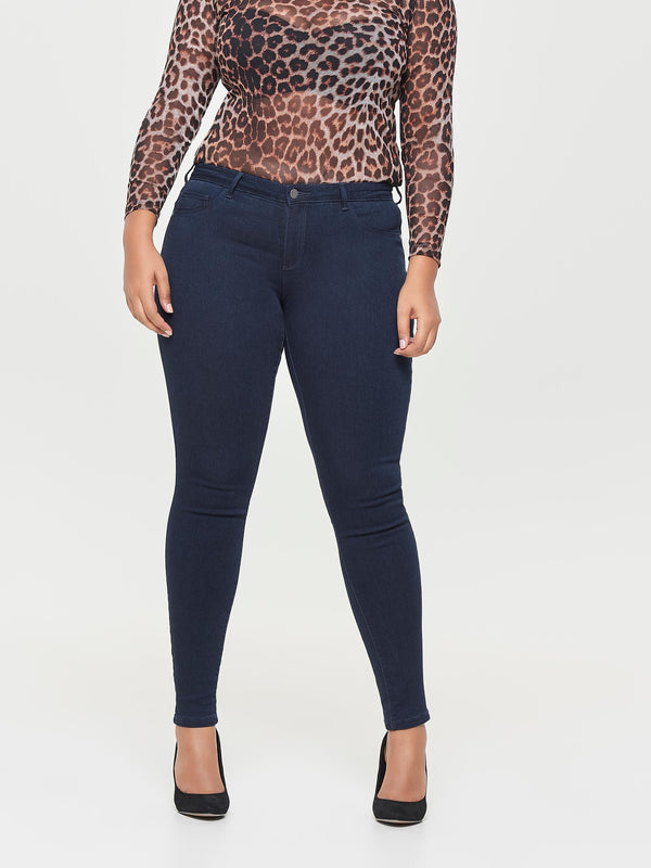 Only Carmakoma Carthunder Curvy Skinny Fit Jeans-DARK BLUE - Borderland Muff
