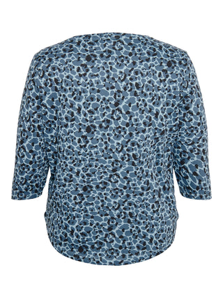 Only Carmakoma Carkaylee 3/4 Plus Size ladies top-VINTAGE INDIGO - Borderland Muff