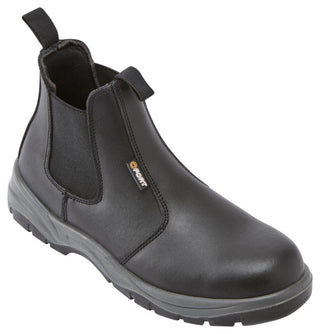 Fort Nelson FF103 Slip On Leather Safety Boot-BLACK