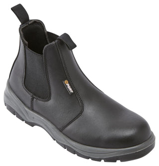 Fort Nelson FF103 Slip On Leather Safety Boot-BLACK - Borderland Muff