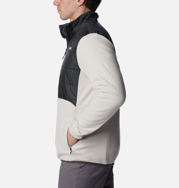 Columbia Mens Basin Butte Full Zip Microfleece With Omni-Heat Reflective Technology -STONE - Borderland Muff