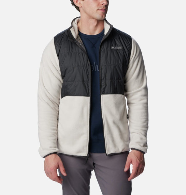 Columbia Mens Basin Butte Full Zip Microfleece With Omni-Heat Reflective Technology -STONE - Borderland Muff