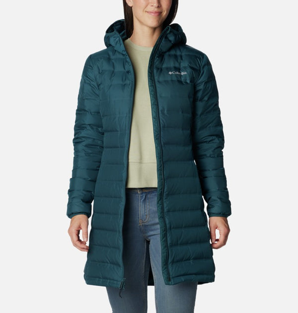 Columbia Ladies Lake 22 Long Hooded Down Jacket -NIGHT - Borderland Muff