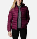 Columbia Ladies Lake 22 Short Hooded Down Jacket-BERRY - Borderland Muff