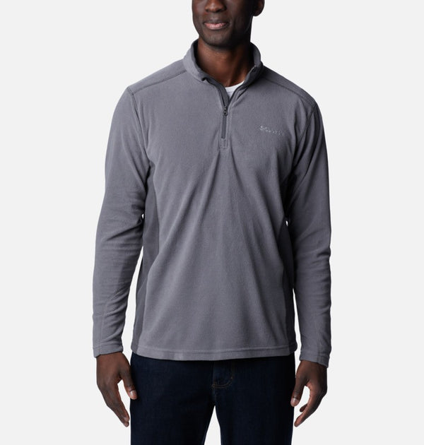 Columbia Mens Klamath Half Zip Fleece-GREY - Borderland Muff