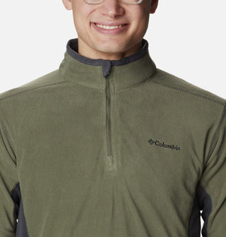 Columbia Mens Klamath Half Zip Fleece-STONE GREEN - Borderland Muff