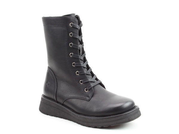 Heavenly Feet Ladies Vegan Friendly Boot Martina 4-BLACK - Borderland Muff