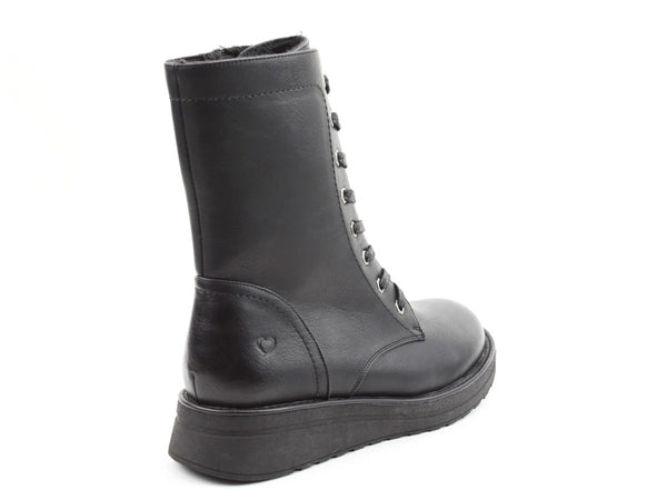 Heavenly Feet Ladies Vegan Friendly Boot Martina 4-BLACK - Borderland Muff