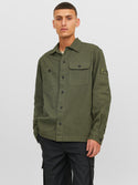 Jack & Jones Ben Classic Long Sleede Overshirt -OLIVE - Borderland Muff