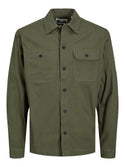 Jack & Jones Ben Classic Long Sleede Overshirt -OLIVE - Borderland Muff