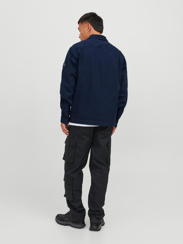 Jack & Jones Ben Classic Long Sleede Overshirt -NAVY BLAZER - Borderland Muff