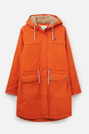Lighthouse Isobel 3/4 Length Faux Fur Lined Waterproof Coat-BURNT ORANGE - Borderland Muff