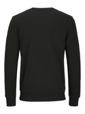 Jack & Jones JJFLAG Sweat Crew Neck-BLACK - Borderland Muff