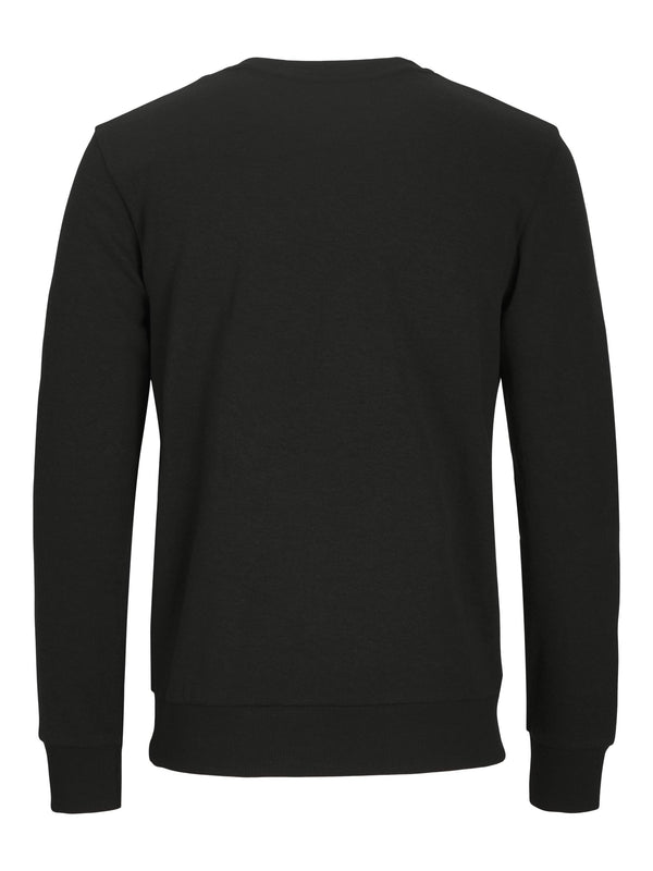 Jack & Jones JJFLAG Sweat Crew Neck-BLACK - Borderland Muff