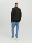 Jack & Jones JJFLAG Sweat Crew Neck-BLACK - Borderland Muff