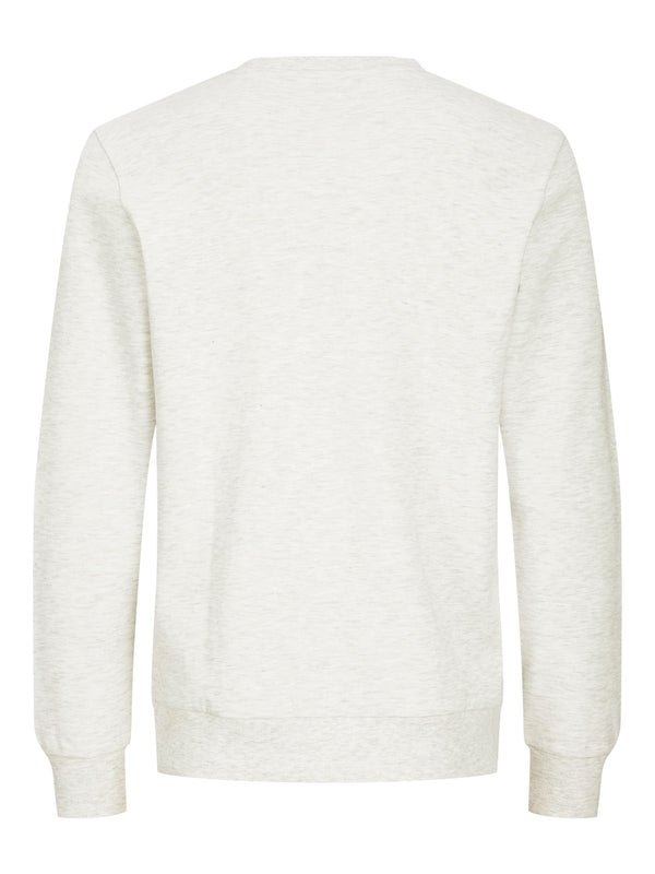 Jack & Jones JJFLAG Sweat Crew Neck-WHITE - Borderland Muff