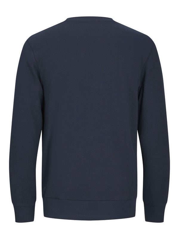 Jack & Jones JJFLAG Sweat Crew Neck-NAVY BLAZER - Borderland Muff