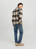 Jack & Jones JJDARREN Flannel Overshirt-MOONBEAM - Borderland Muff