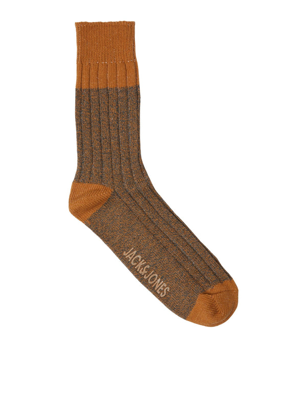 Jack & Jones JACTWISTED Socks 2 Pack-CHESTNUT - Borderland Muff