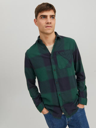 Jack & Jones Owen Long Sleeve Check Comfort Shirt-TREKKING - Borderland Muff