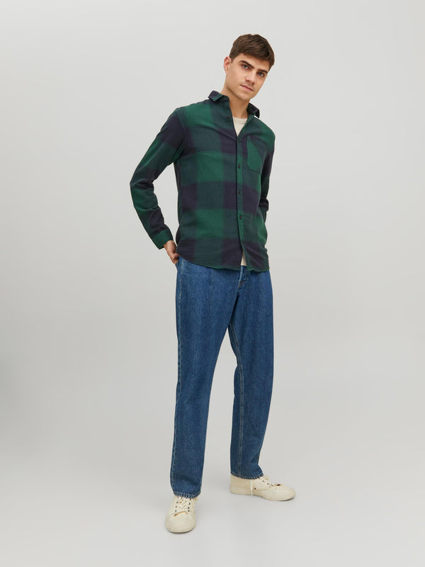 Jack & Jones Owen Long Sleeve Check Comfort Shirt-TREKKING - Borderland Muff