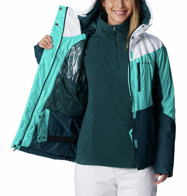 Columbia Ladies Rosie Run Ski Jacket-AQUA - Borderland Muff